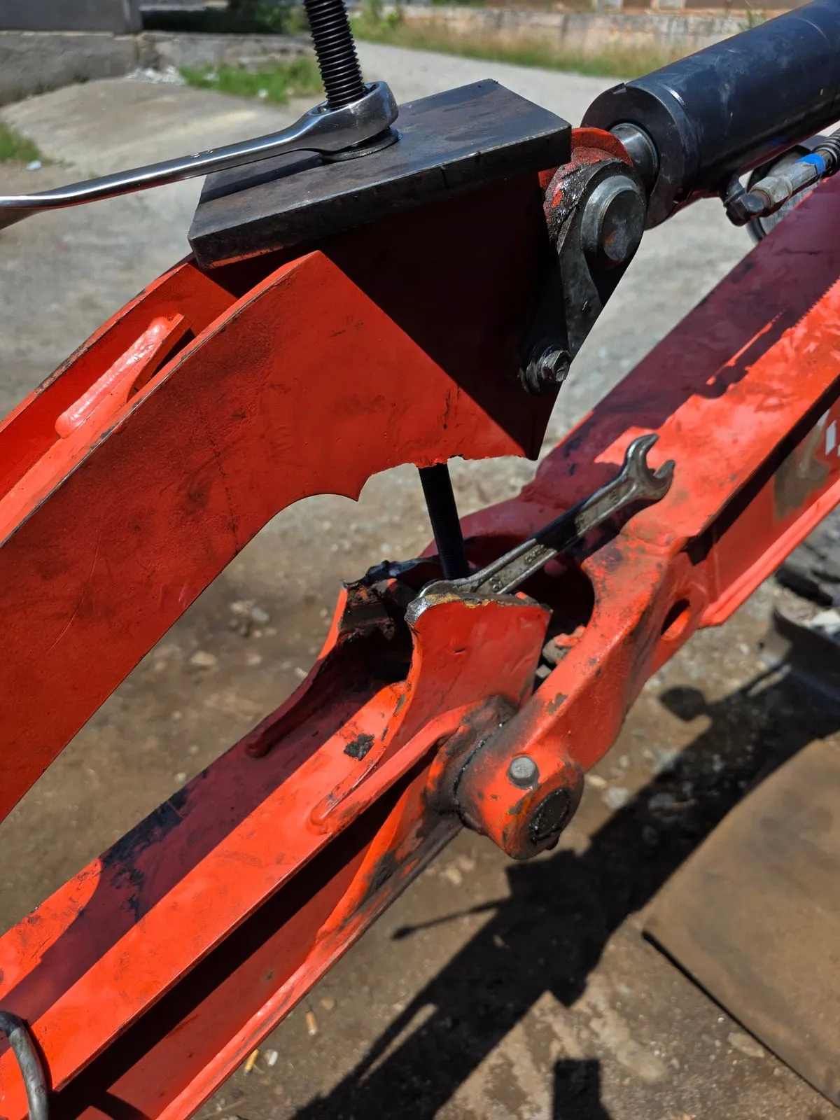 Miniexcavator Kubota înainte de reparație
